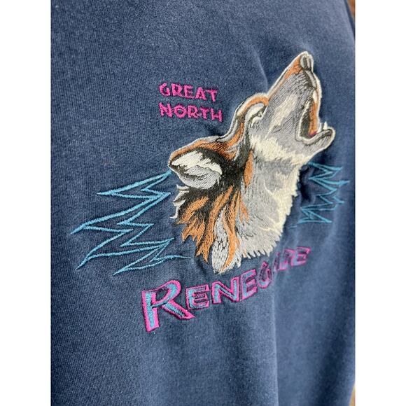 Howling wolf sweatshirt embroidered 1990s - Picture 4 of 10